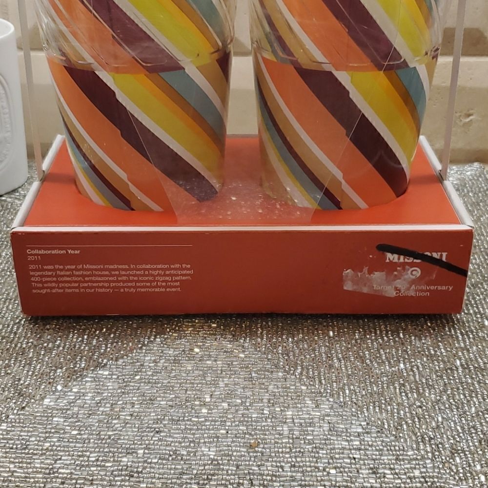 MISSONI FOR TARGET 4 Embossed Highball Tumblers‎ - Picture 5 of 6